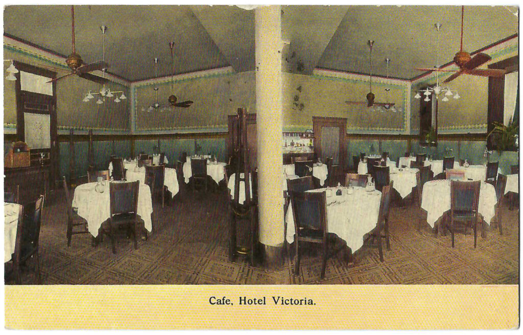 Hotel Victoria Cafe - Kansas City History - Postcard