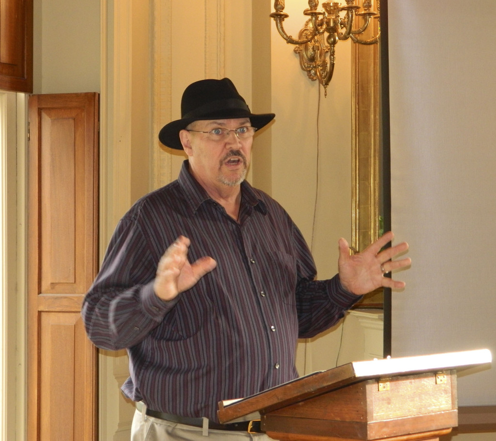 Kenny Kieser speaks at the St. Joseph Museum