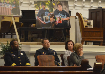 KCPD Chief Darryl Forte (far left) listens during a KC NoVA call-in on May 17. 
