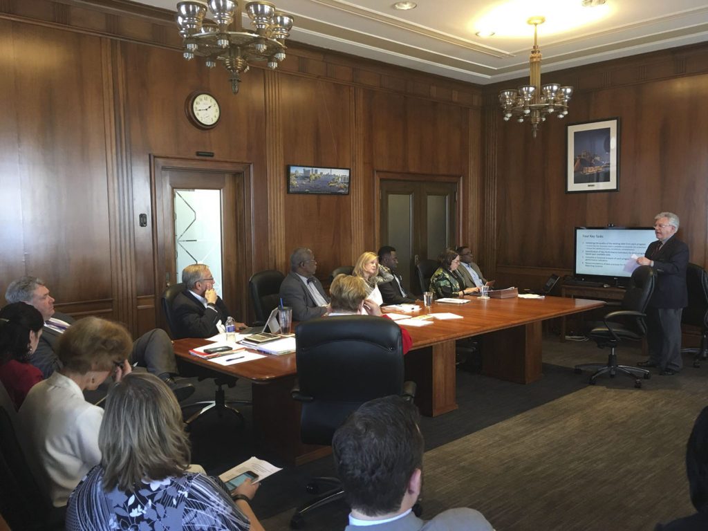 City Council members listen to a presentation from CDFA Senior Strategic Advisor Mark Barbash on Tuesday, October 18.