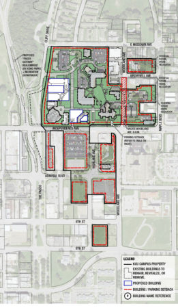 The latest incarnation of KCU's proposed Master Planned Development District.
