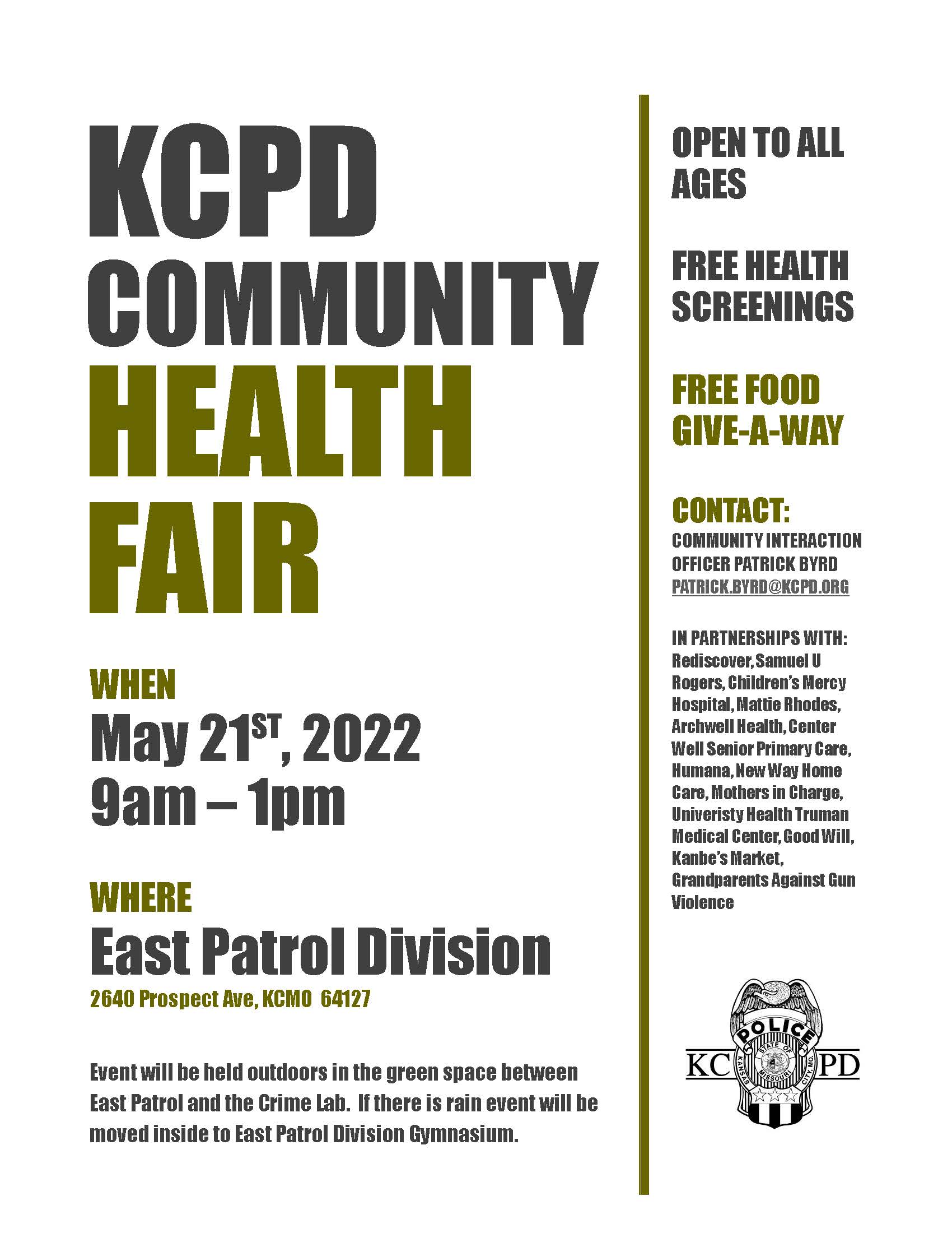 KCPD, partners to host Health Fair Saturday - Northeast News