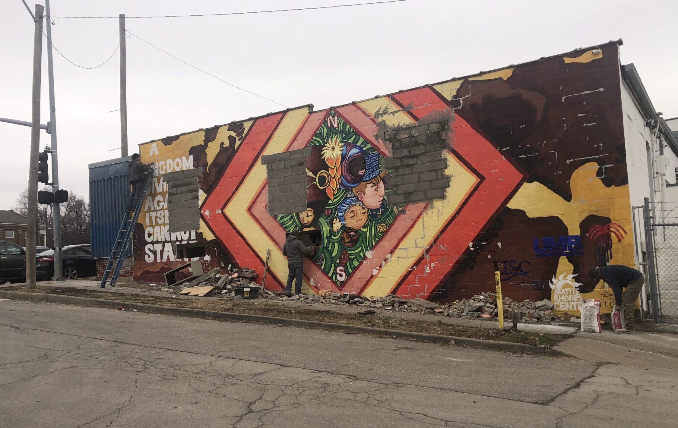 Independence Avenue Mural Wall Repairs Erase Community Art